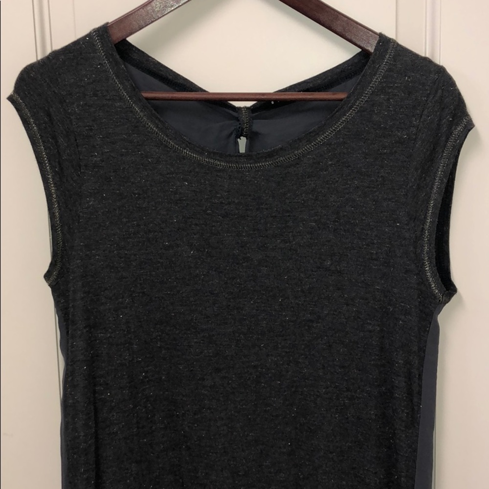 Gray with gold tunic top